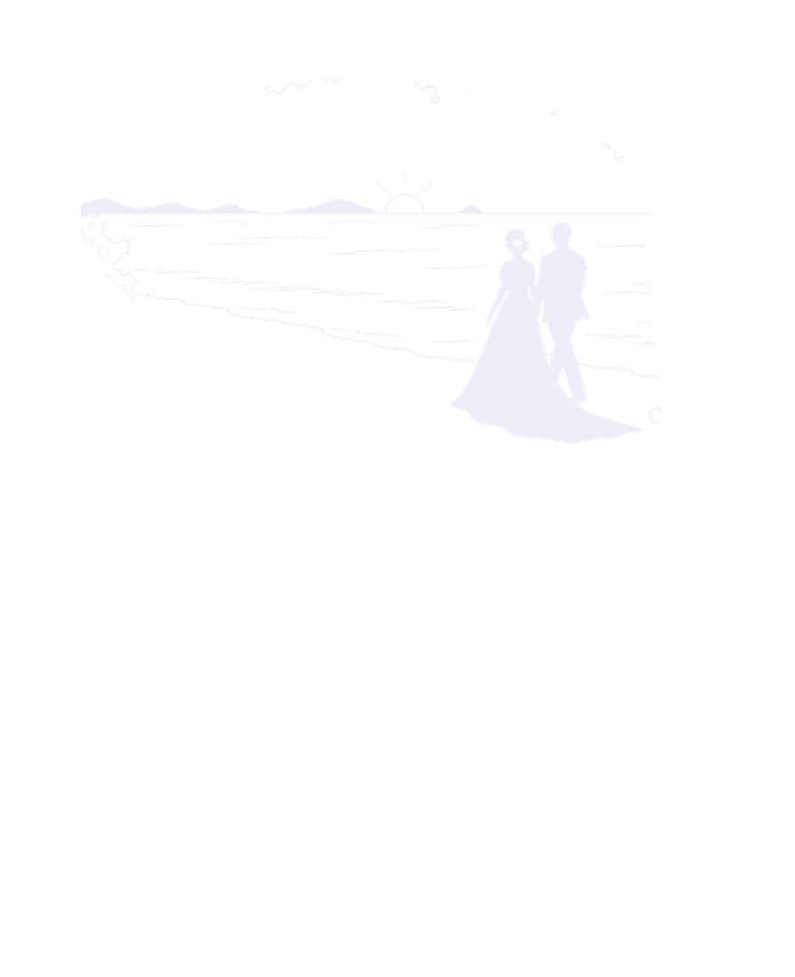 The finished design: our wedding walk inside the reef, our initials, the date and the coordinates