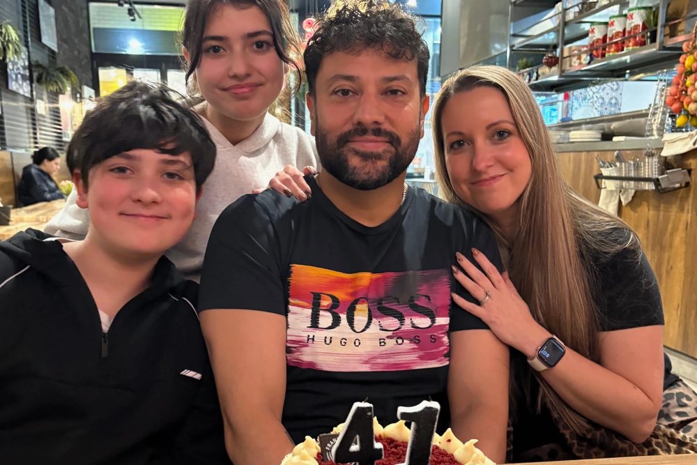 The four of us at the 41st birthday dinner
